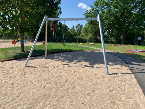 Spiel Bau Doppelschaukel Edelstahl