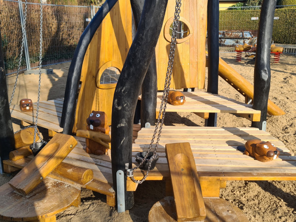 Spielplatz Spielgerat Biber Holzfiguren Spielanlage 4835