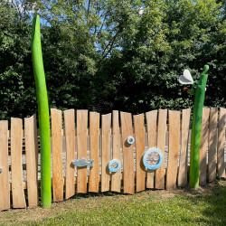 Spielart Details Spielzaun Robinienholz