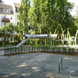 Spiel Bau Spielstruktur Spielplatz Edelstahl Rutsche Grasart Design 5033