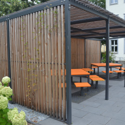FreiraumObjekte Ney Sitzgruppe Kunstoffbelattung Freistehend Pergola Aussenanlagen 5268