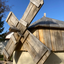 Spielhaus Spielplatzdesign individuell Rutschenhaus Muhle Glasfaserbeton Holz 5319